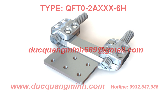 Kẹp cực phẳng cho 2 dây và cực thiết bị 6 lỗ - POWER CONNECTOR